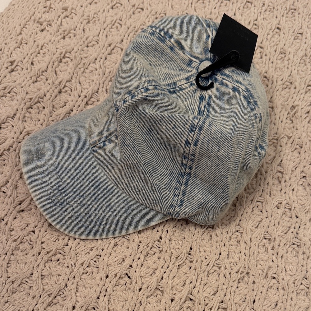 David and Young Light Blue Denim 'LA' Baseball Cap - Picture 3 of 3